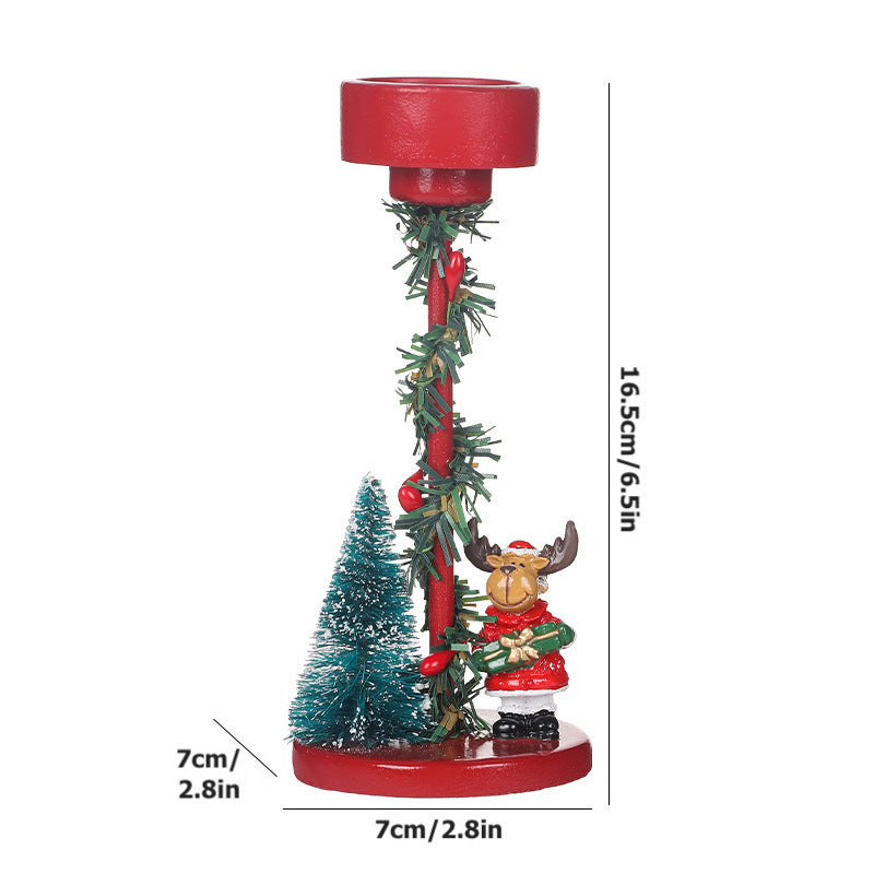 Christmas Tree Candle Holder Xmas Decorations Party Home Decor Desktop Ornaments Gift