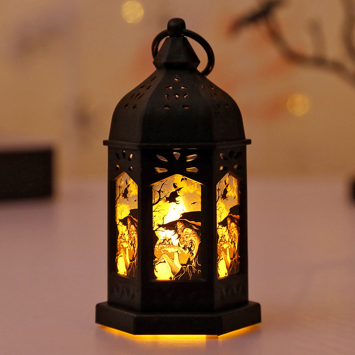 Halloween Decorations LED Pumpkin Lamp Electronic Candle Light Ornaments Holiday Party Supplies Prop Small Night Light Table Decoration
