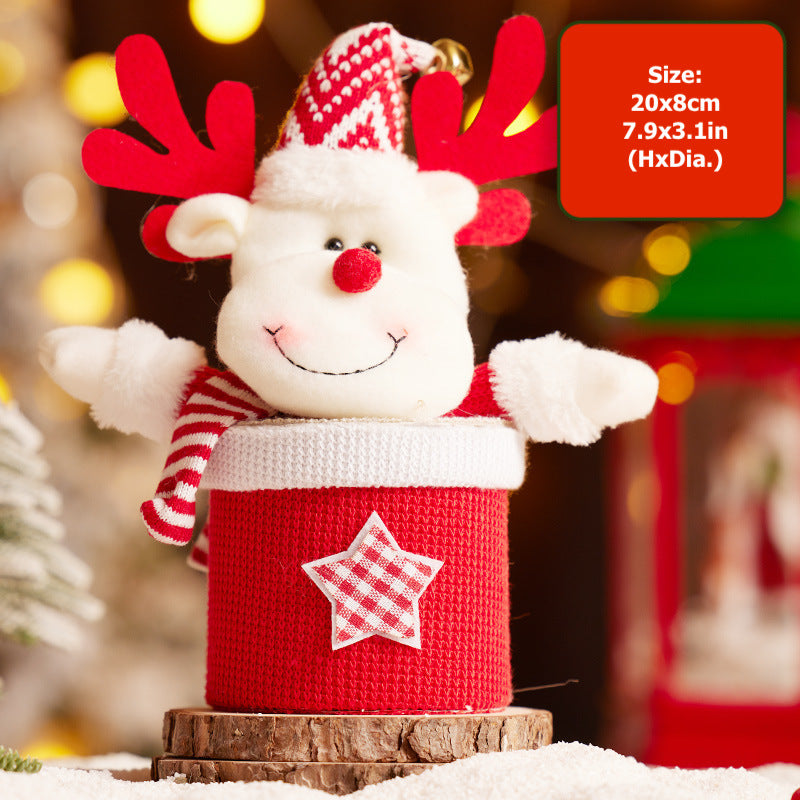 Christmas Gift Box Santa Candy Jar Table Snowman Ornaments Xmas Decorations Kids Gift Home Decor