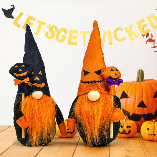 Halloween Decorations Faceless Pumpkin Gnome Doll Room Ornaments Party Props Gifts Home Decor