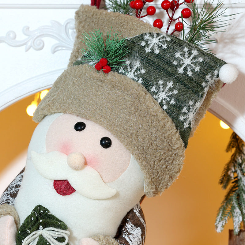 Christmas Stocking Decorations Xmas Tree Hanging Ornaments Large Gift Bag Cute Snowman Candy Bag Decorative Socks