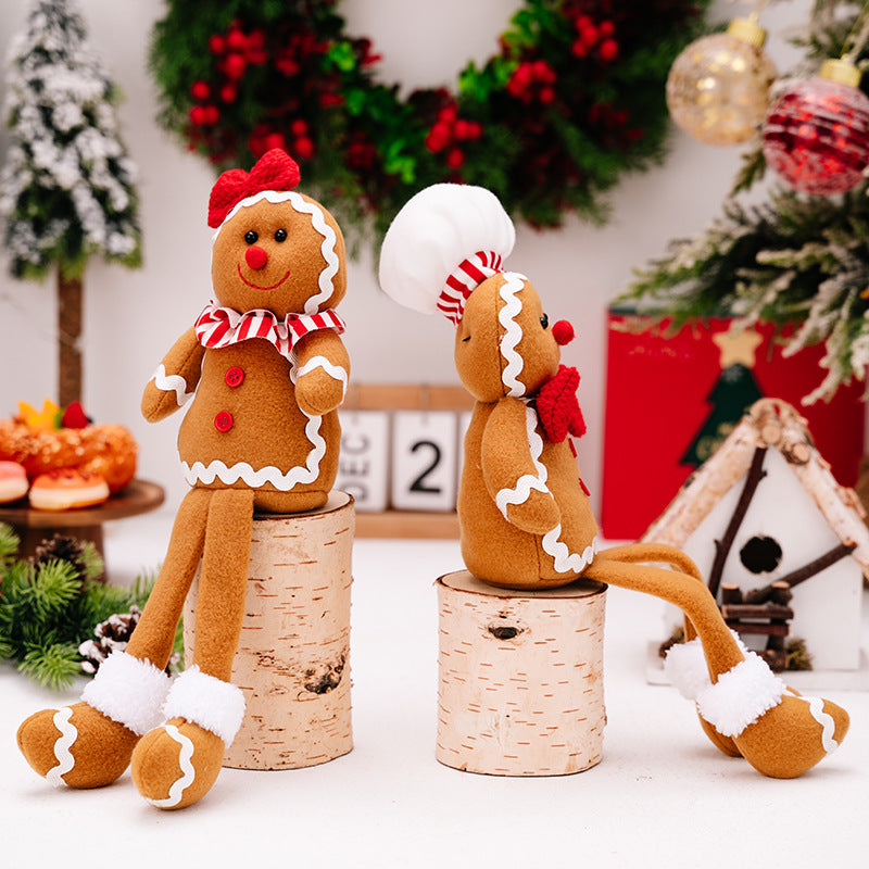 Longlegs Gingerbread Man Doll Christmas Decorations Window Ornaments Gifts
