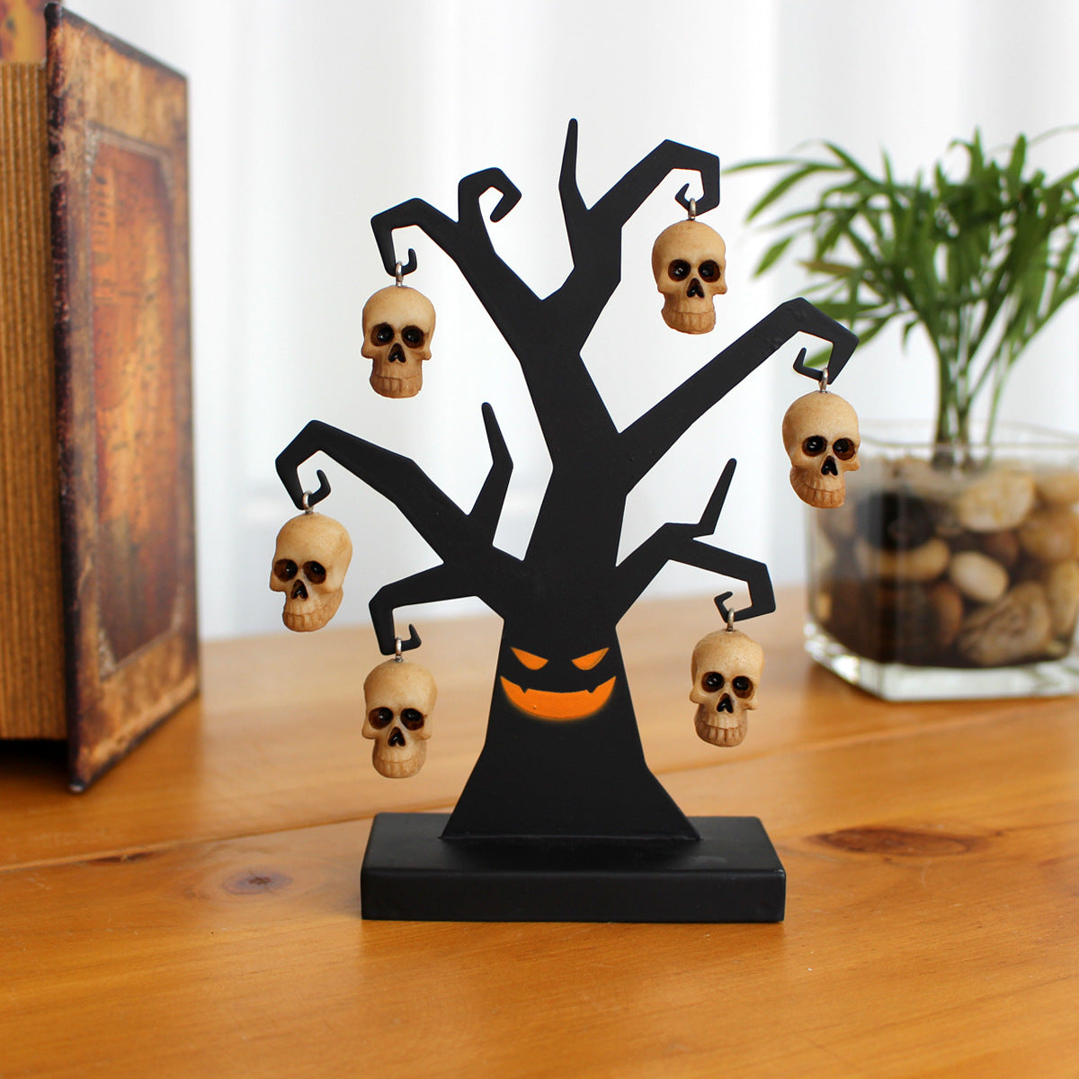 Halloween Decorations Skull Tree Ornaments Metal Craft for Home Decor Gifts
