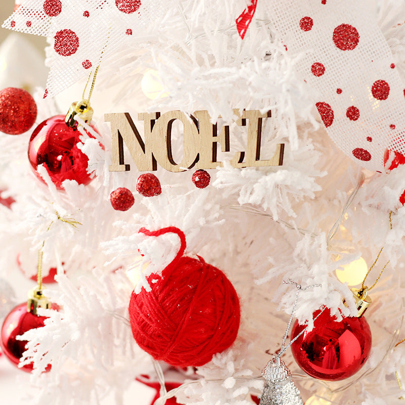Mini Christmas Tree Tabletop Rotating Music Box Xmas Tree Christmas Decoration Red White Ornaments 50cm 20in