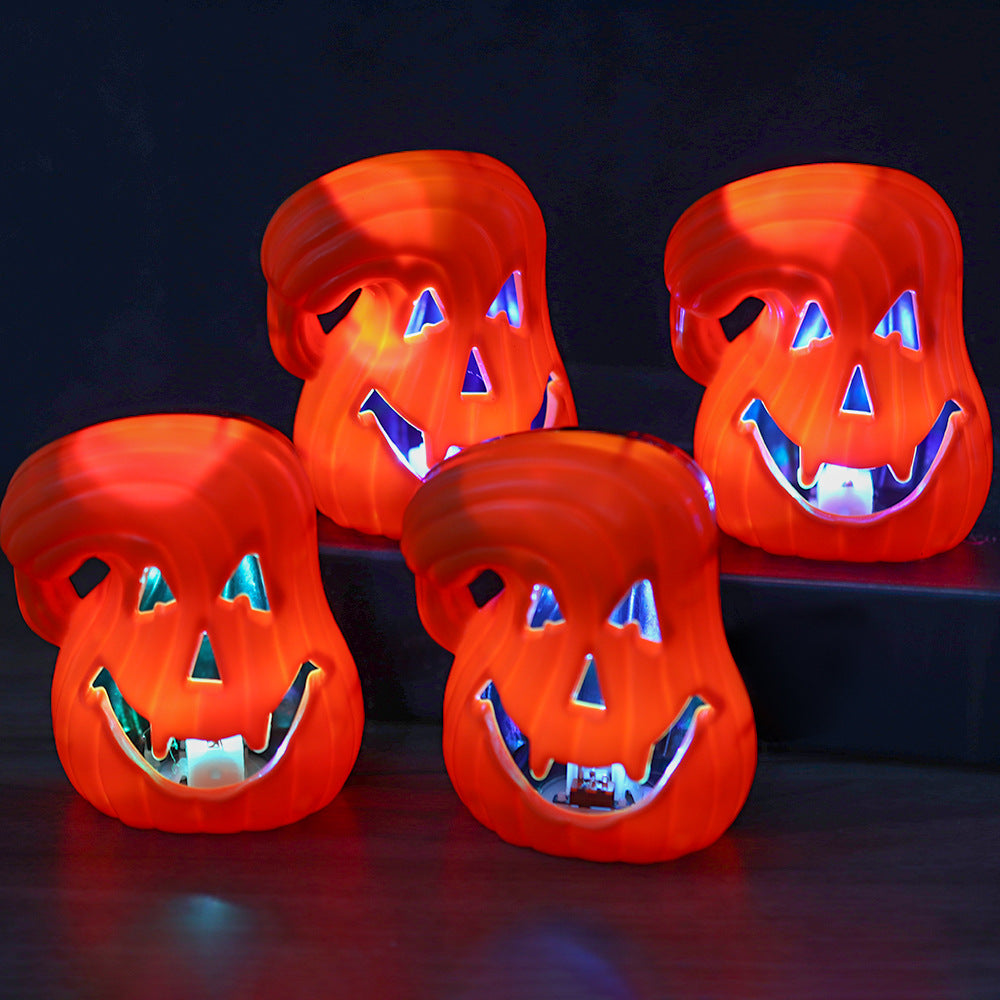2Pack Creative Pumpkin Light LED Night Lamp Halloween Decorations Tilted Pumpkin Table Ornaments Party Props Holiday Home Decor
