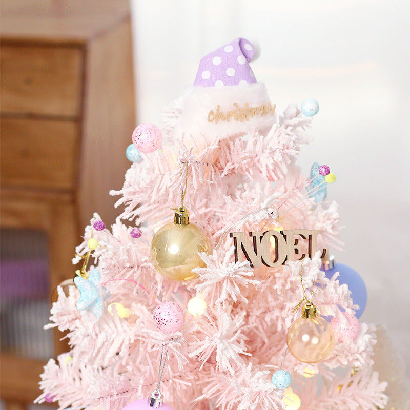 Christmas Decorations Pink Mini Christmas Tree Rotating with Music Box Tabletop Ornaments 50cm/20in