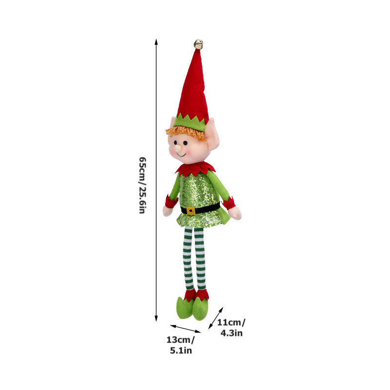 Christmas Decorations Longlegs Elf Doll Xmas Tree Ornaments Shopwindow Dressing Gifts Holiday Home Decor