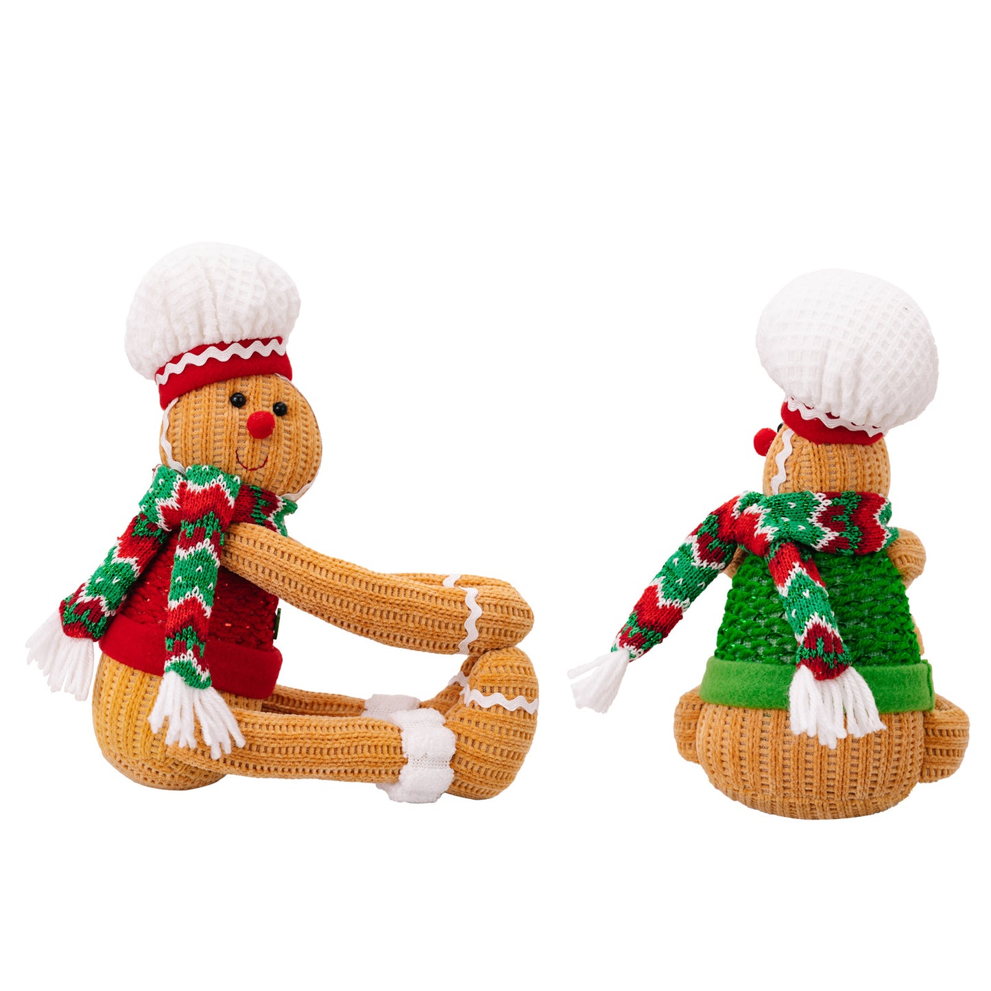 Christmas Decorations Gingerbread Man Curtain Buckle Chef Hat Window Curtain Hanging Ornaments Home Hotel Decor