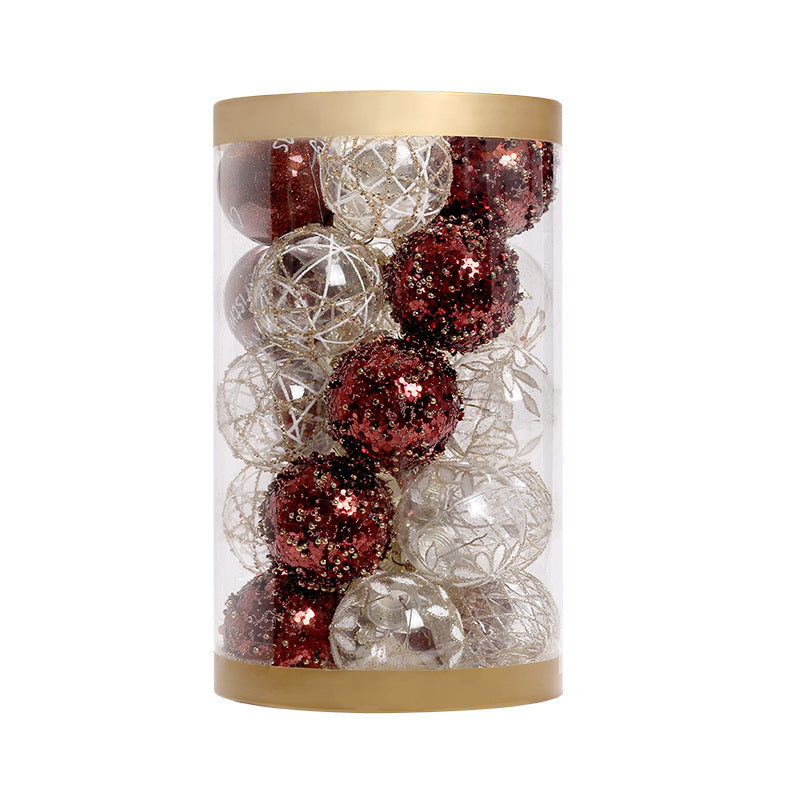 Christmas Decorations 6cm/2.4in Christmas Balls for Tree Hanging Ornaments Glitter Coffee Baubles Home Party Decor