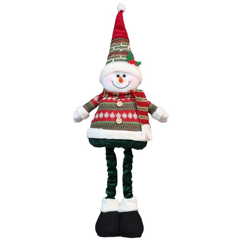 Christmas Decorations Stripe Santa Telescope Doll Snowman Deer Ornaments Gifts