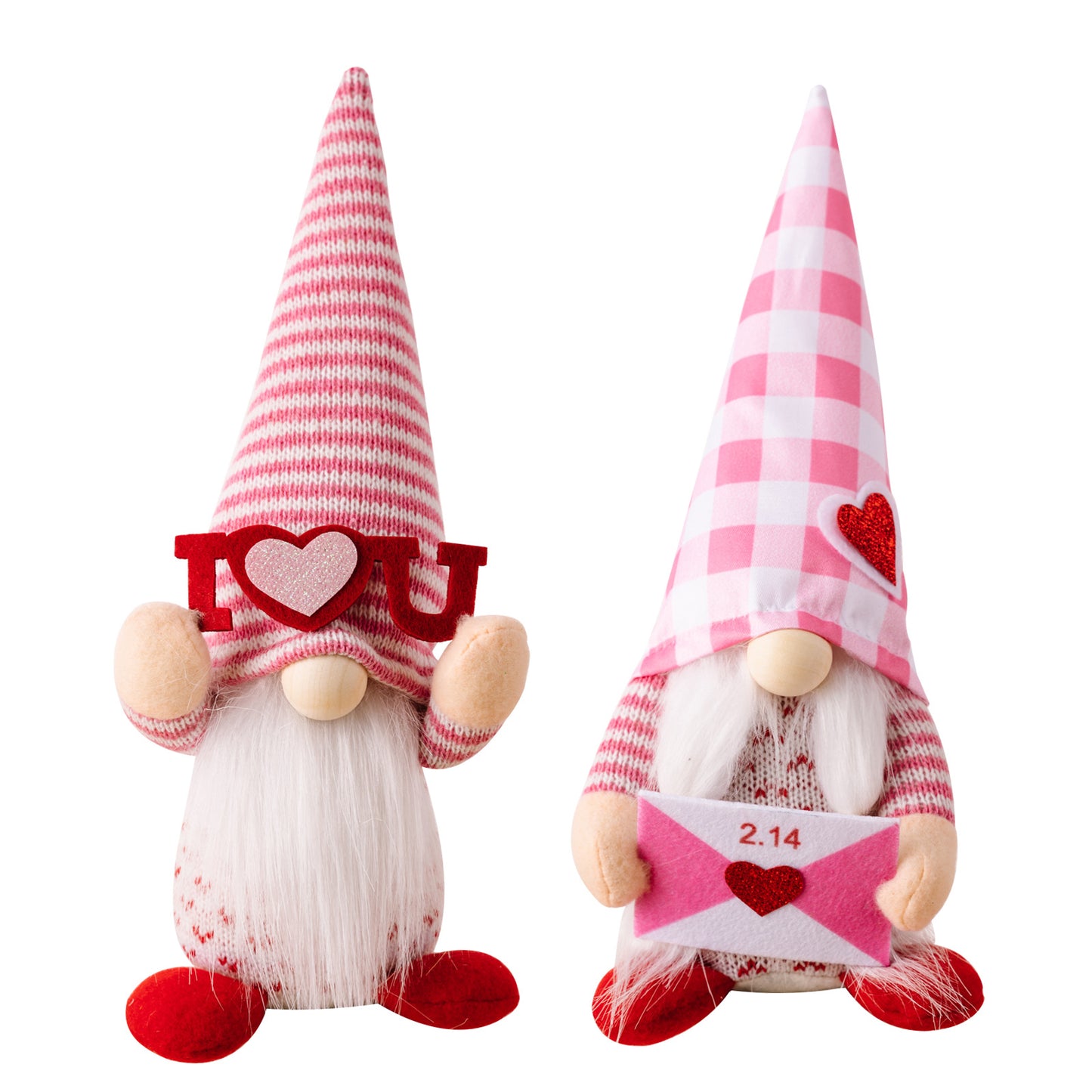 Pink Valentine's Day Doll Decorations Couple Gnome Tabletop Ornaments Gifts Holiday Home Decor
