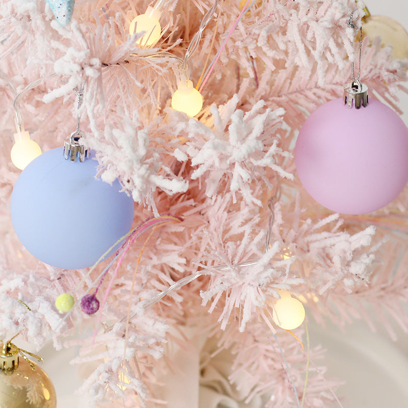Christmas Decorations Pink Mini Christmas Tree Rotating with Music Box Tabletop Ornaments 50cm/20in