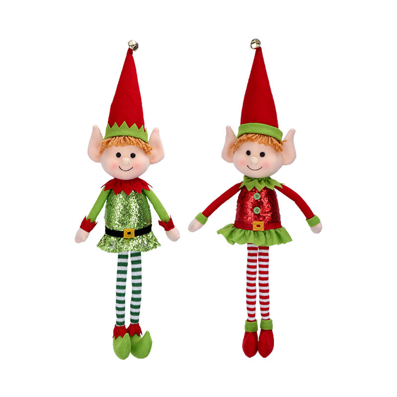 Christmas Decorations Longlegs Elf Doll Xmas Tree Ornaments Shopwindow Dressing Gifts Holiday Home Decor