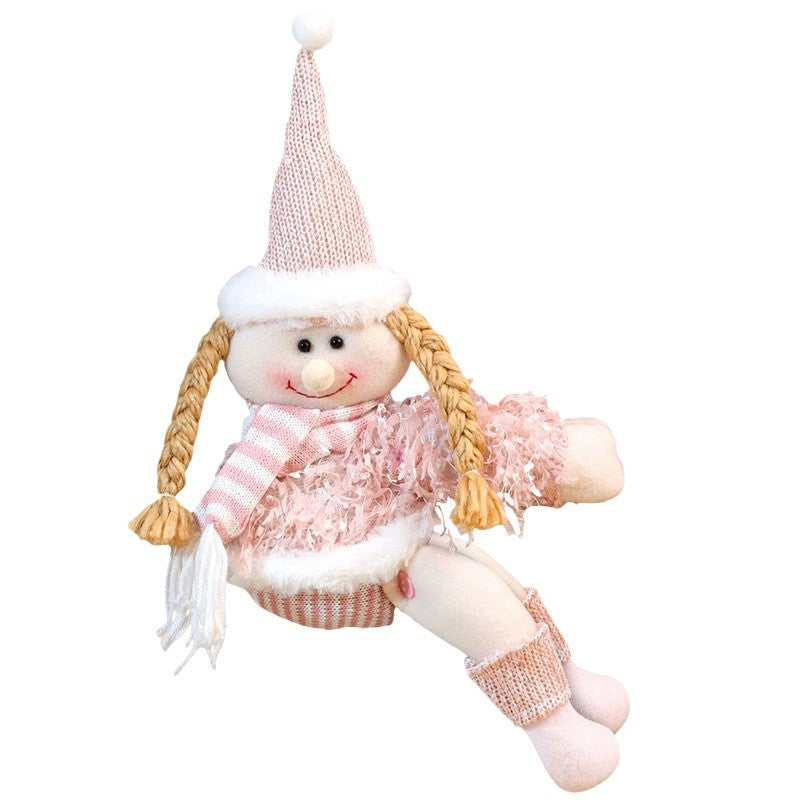 Christmas Pink Curtain Buckle Xmas Elf Doll Curtain Tieback Decorations Home Decor Holiday