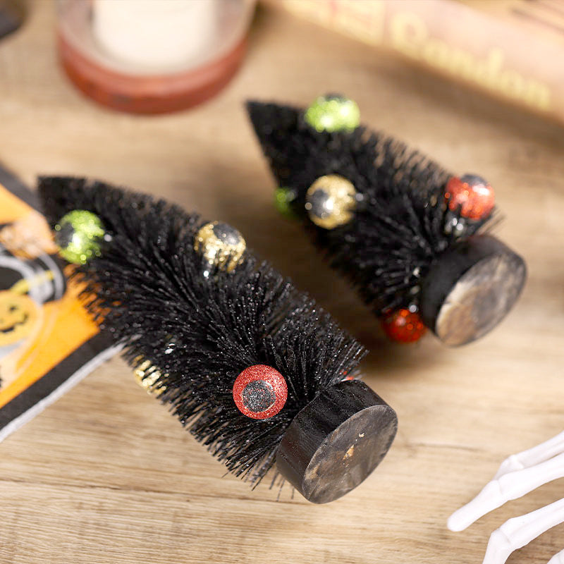 Halloween Decorations Scared Eyeballs Decorative Tree Tabletop Mini Pine Tree Party Ornaments Holiday Decoration Home Decor