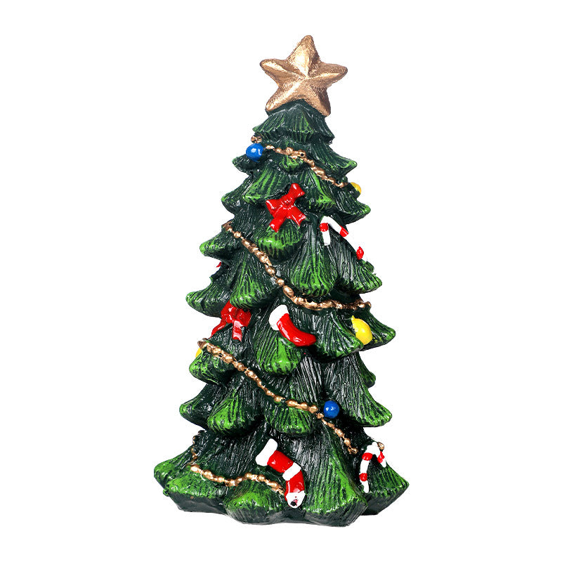 Christmas Decorations Mini Resign Christmas Tree Desktop Ornament Xmas Gift Holiday Party Home Decor