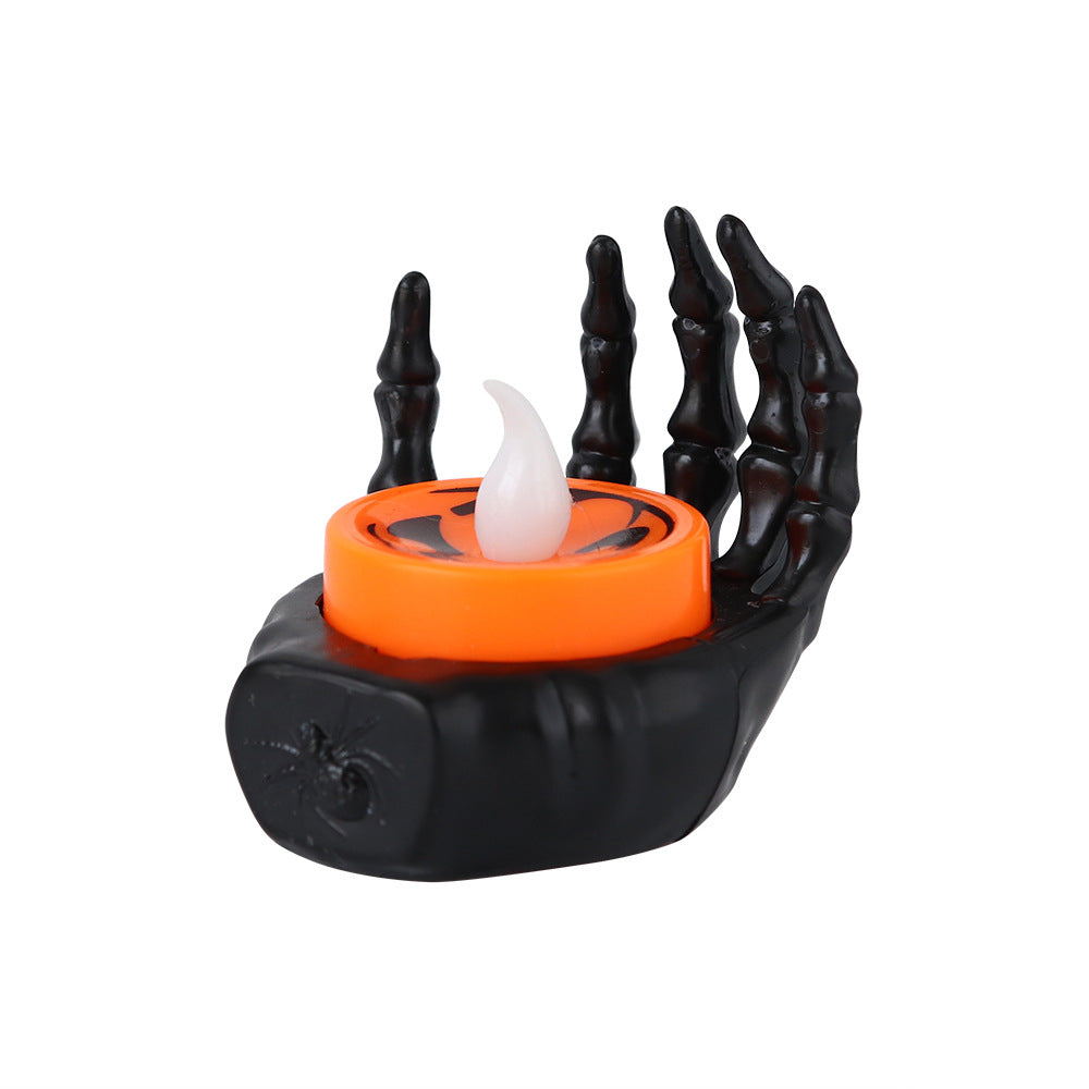 2PCS LED Night Lamp Halloween Decorations Palm Pumpkin Candle Light Table Ornaments Pub Ambient lighting Party Props