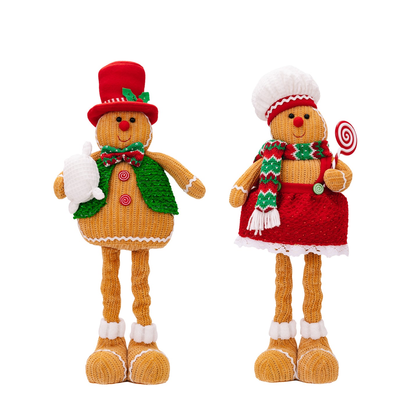 Christmas Decorations Gingerman Chef Telescope Doll Gingerbread Man Ornaments Xmas Gifts Home Decor Shop Window Decoration