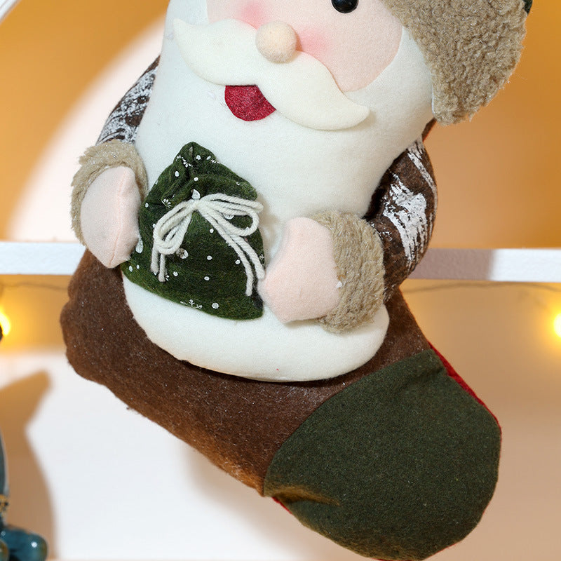 Christmas Stocking Decorations Xmas Tree Hanging Ornaments Large Gift Bag Cute Snowman Candy Bag Decorative Socks