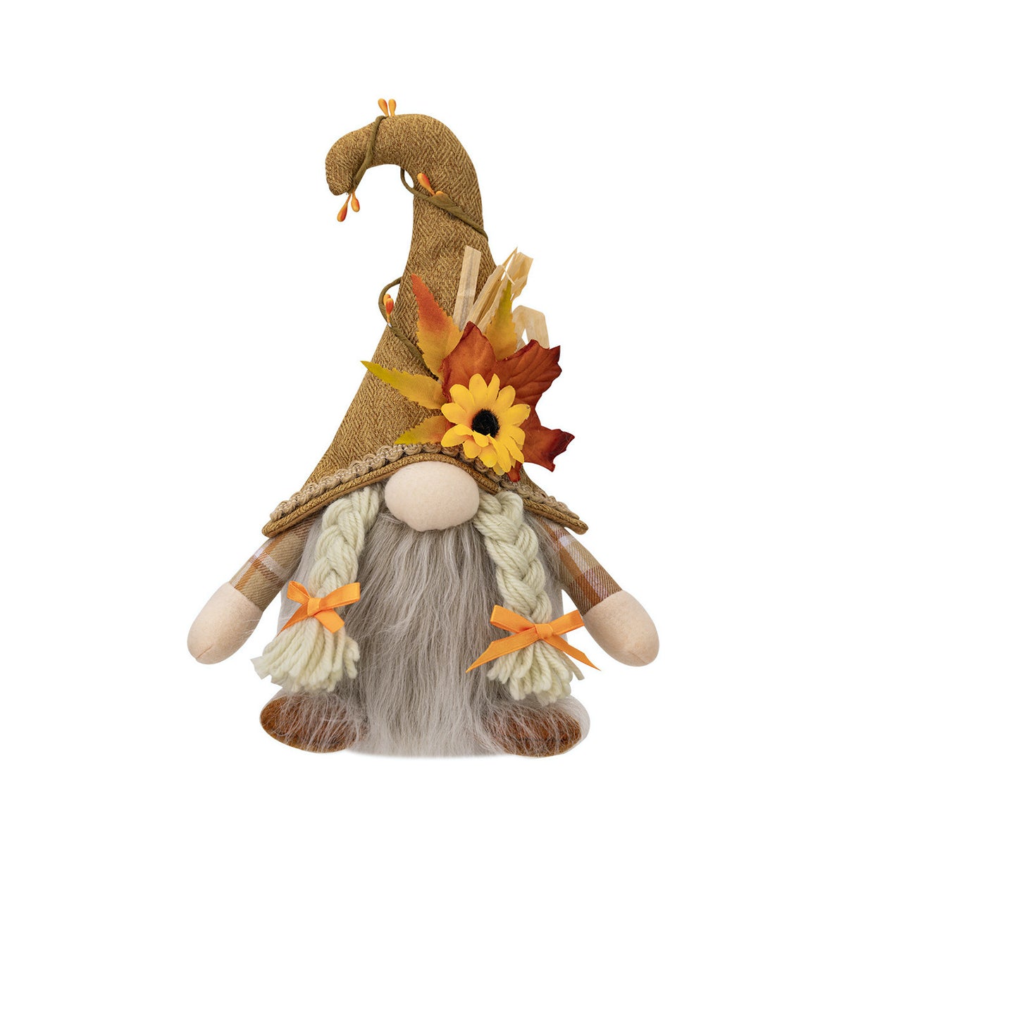 LED Maple Gnome Ornaments Thanksgiving Decorations Dwarf Doll for Harvest Festival Gifts Fall Home Decor Tabletop Candy Tray Decoration