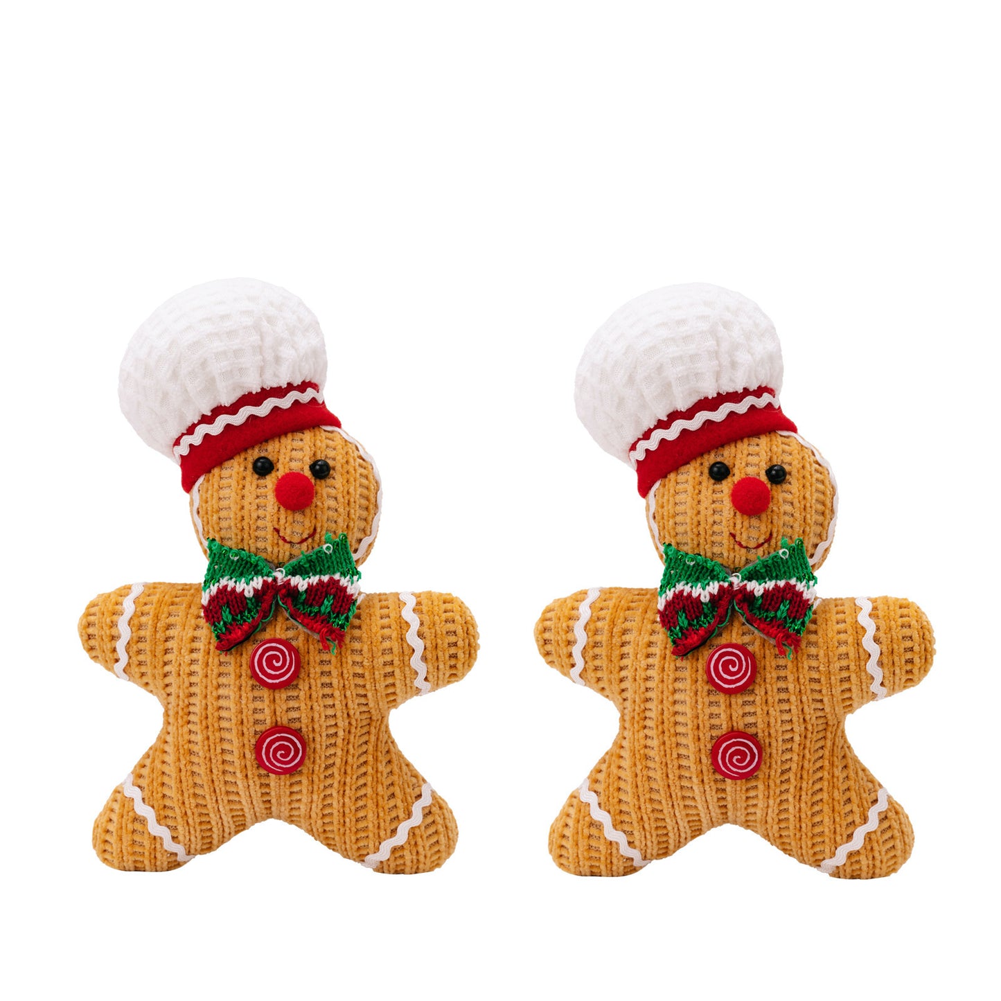 2Pack Ginger Man Pendants Christmas Tree Hanging Gingerbread Man Doll Ornaments Xmas Decorations