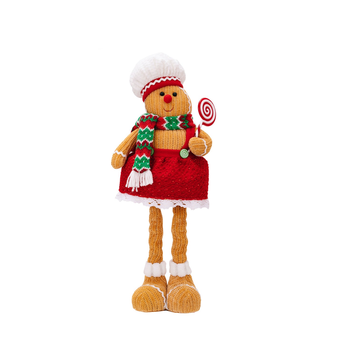 Christmas Decorations Gingerman Chef Telescope Doll Gingerbread Man Ornaments Xmas Gifts Home Decor Shop Window Decoration