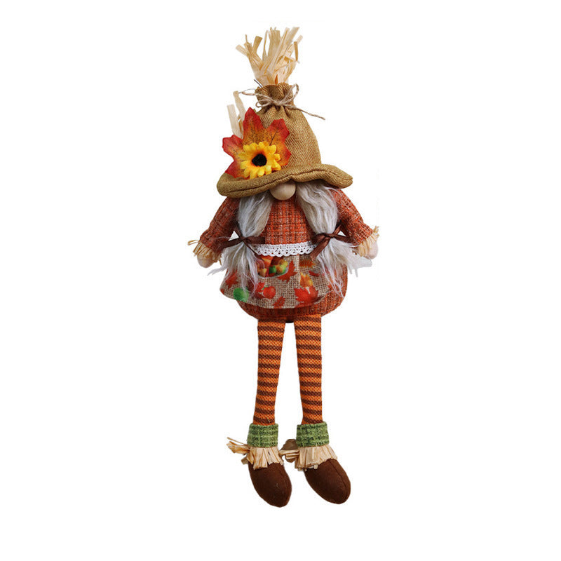 Thanksgiving Decorations Long Legs Gnome Doll Ornaments Harvest Festival Gifts Fall Home Decor Shop Window Decoration