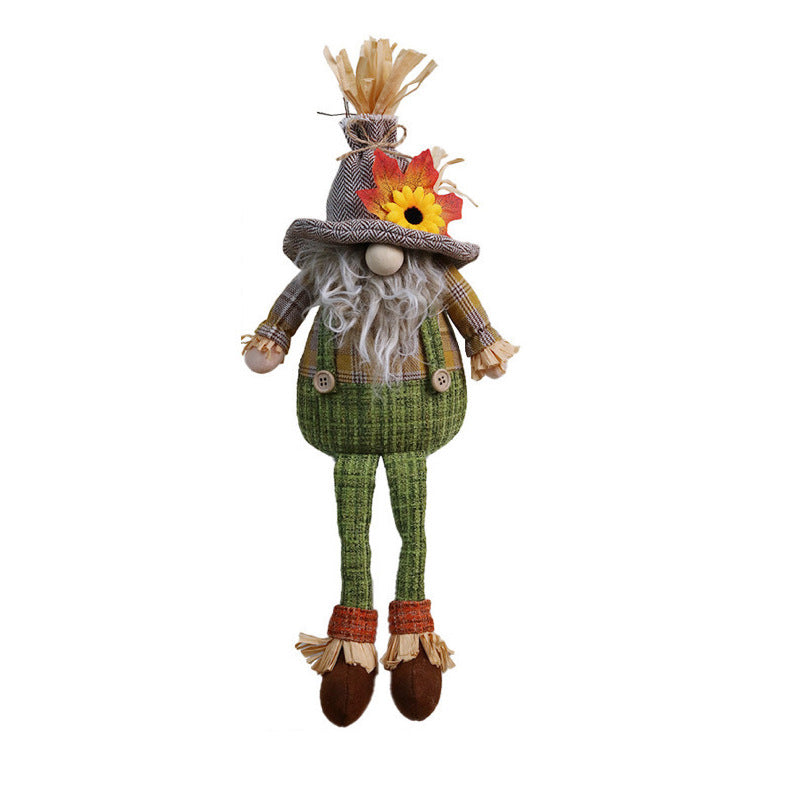 Thanksgiving Decorations Long Legs Gnome Doll Ornaments Harvest Festival Gifts Fall Home Decor Shop Window Decoration