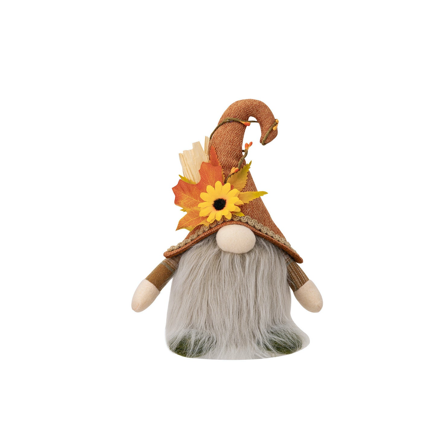LED Maple Gnome Ornaments Thanksgiving Decorations Dwarf Doll for Harvest Festival Gifts Fall Home Decor Tabletop Candy Tray Decoration
