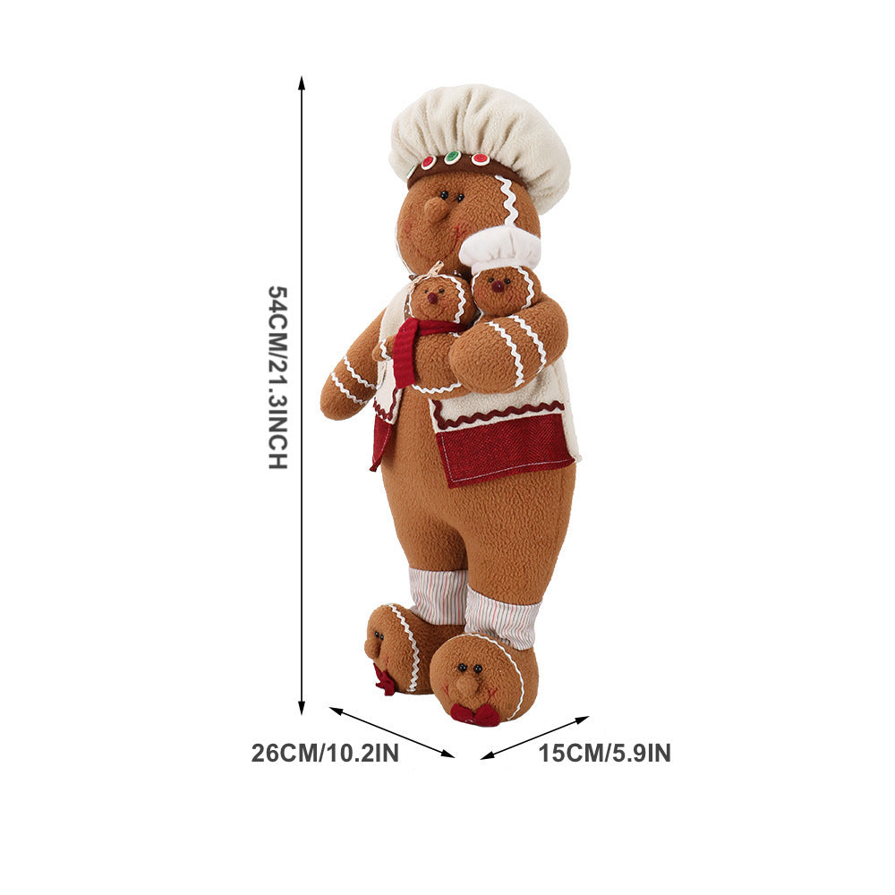 21" Large Gingerbread Man Doll Christmas Decorations Window Displays Home Ornament Gift