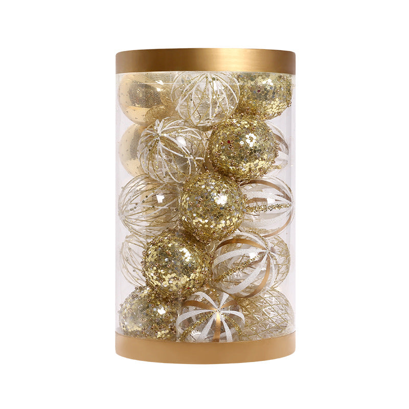 Christmas Decorations Golden White Balls for Christmas Tree Decoration Glitter Baubles Hanging Ornaments Party Supplies Home Decor