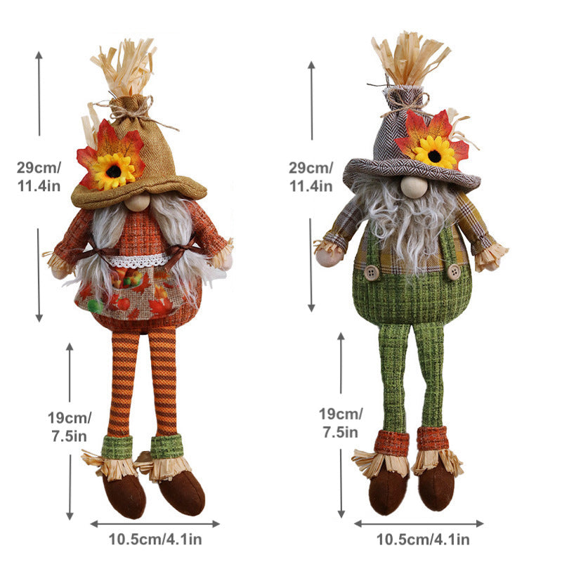 Thanksgiving Decorations Long Legs Gnome Doll Ornaments Harvest Festival Gifts Fall Home Decor Shop Window Decoration