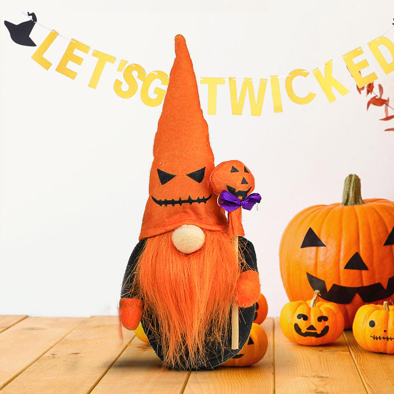Halloween Decorations Faceless Pumpkin Gnome Doll Room Ornaments Party Props Gifts Home Decor