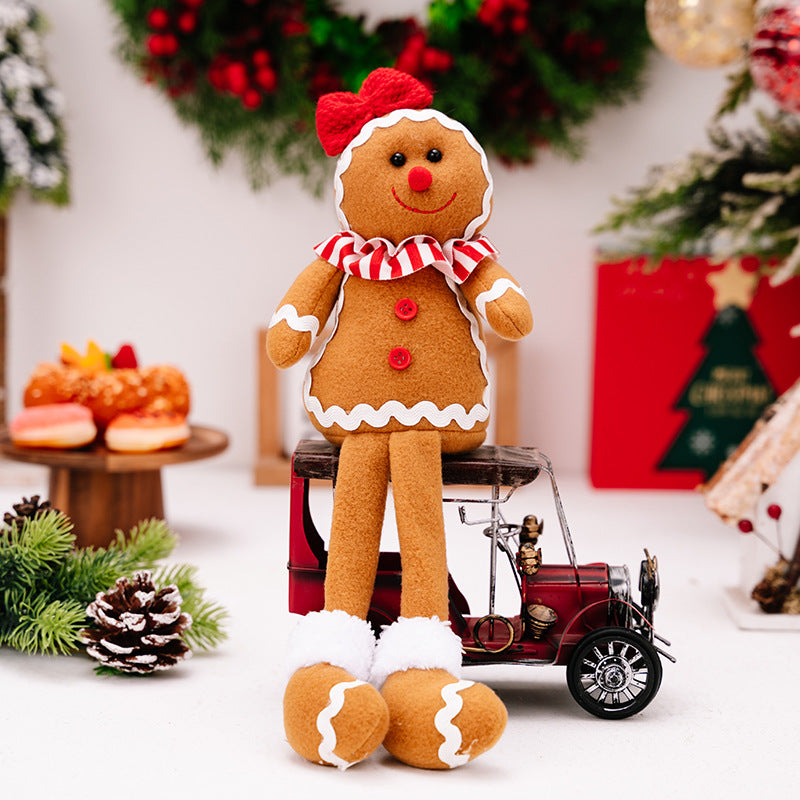 Longlegs Gingerbread Man Doll Christmas Decorations Window Ornaments Gifts