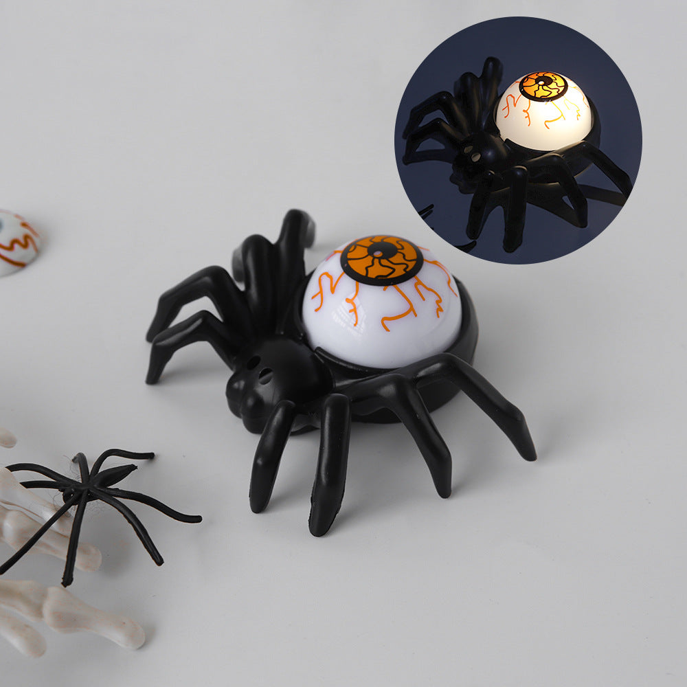 Halloween Decorations 2PCS Eyeball Night Lamp LED Spider Candle Light Tabletop Ornaments Pub Ambient lighting Party Props