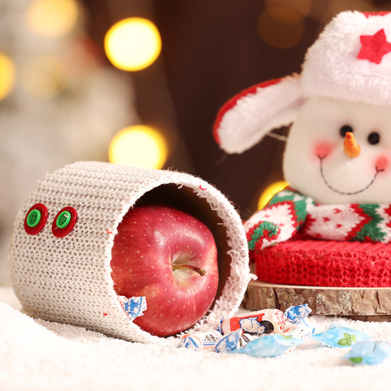 Christmas Decorations Santa Gift Box Snowman Candy Jar Holiday Desk Decor Kids Gifts