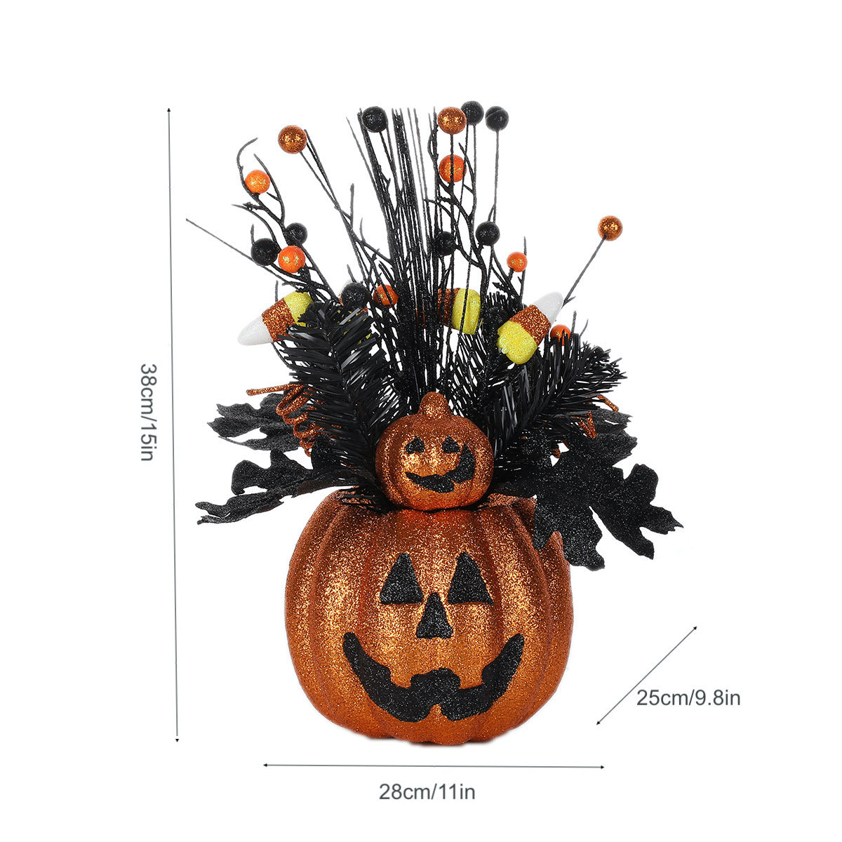 Fall Pumpkin Decorations Artificial Flowerpot Berries Tabletop Ornaments Autumn Home Decor Party Atmosphere Decoration