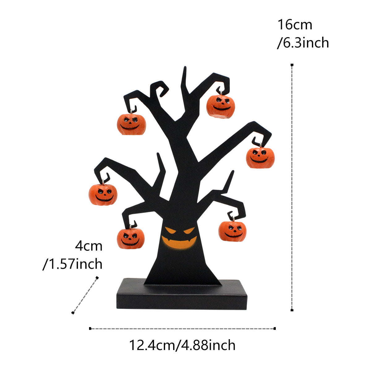 Halloween Pumpkin Tree Ornaments Room Decorations Table Metal Craft Home Decor Gifts
