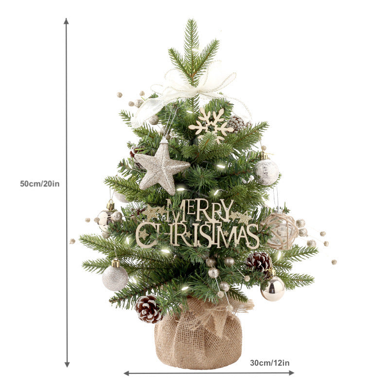 Christmas Decorations Mini Christmas Tree with Rotating Music Box Tabletop Ornaments 50cm 20in