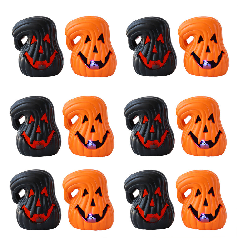 2Pack Creative Pumpkin Light LED Night Lamp Halloween Decorations Tilted Pumpkin Table Ornaments Party Props Holiday Home Decor