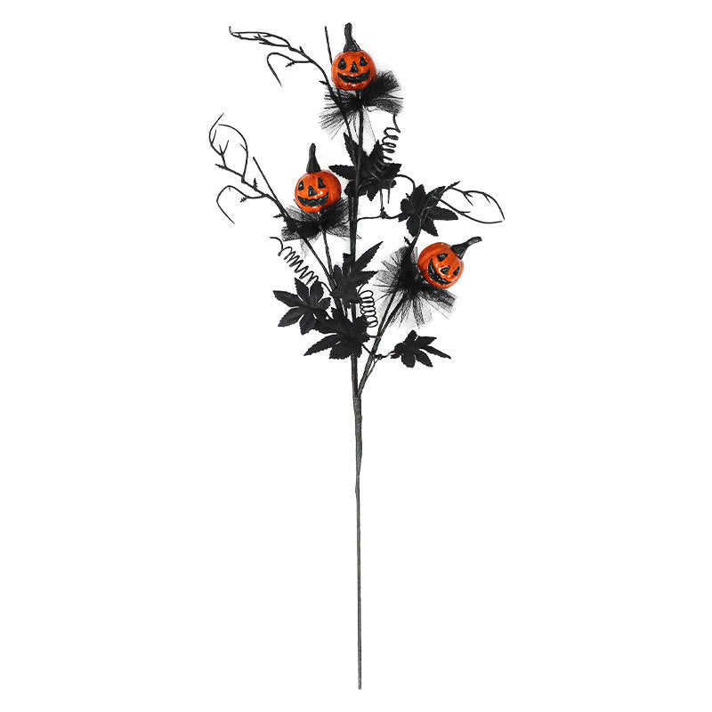 Halloween Decorations 5Pack Scary Pumpkin Branch Bouquet Ornaments Fall Home Decor
