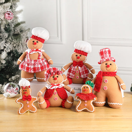Christmas Decorations Party Doll Gingerbread Man Lovers Ornaments Xmas Tree Pendants Holiday Hangings Home Decor