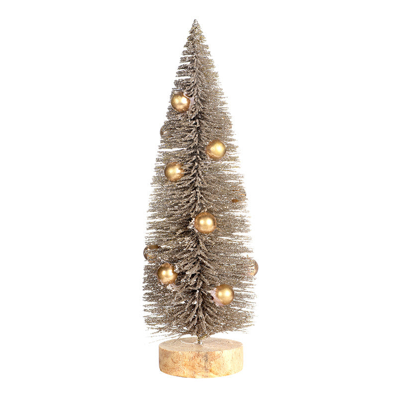 Christmas Decorations Mini Pine Needle Christmas Tree Desktop Micro Landscape Ornament