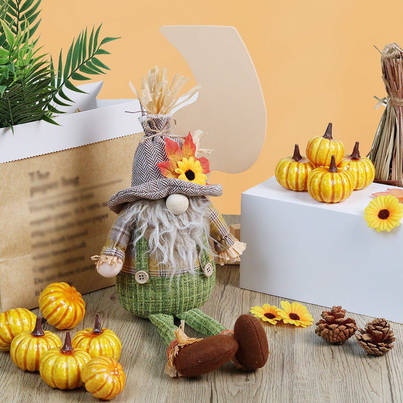 Thanksgiving Decorations Long Legs Gnome Doll Ornaments Harvest Festival Gifts Fall Home Decor Shop Window Decoration