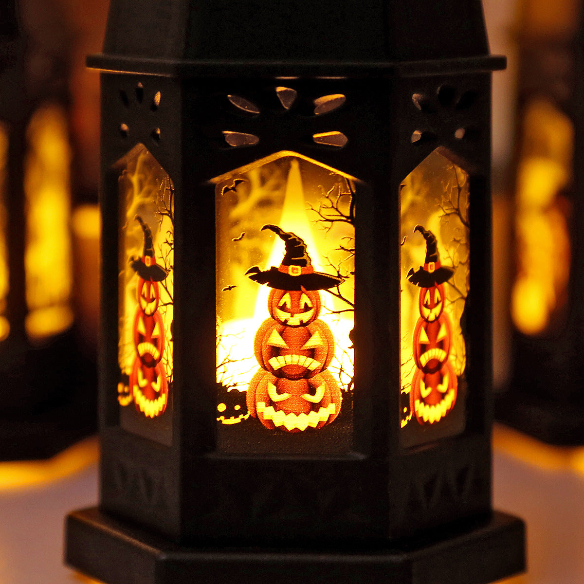 Halloween Decorations LED Pumpkin Lamp Electronic Candle Light Ornaments Holiday Party Supplies Prop Small Night Light Table Decoration