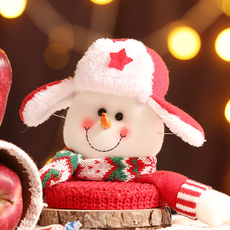 Christmas Decorations Santa Gift Box Snowman Candy Jar Holiday Desk Decor Kids Gifts