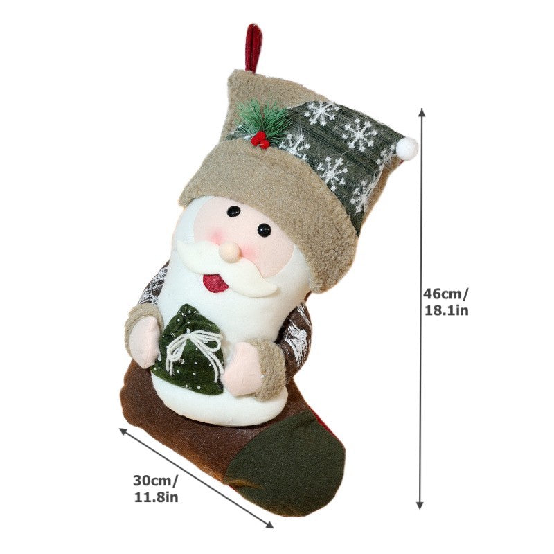 Christmas Stocking Decorations Xmas Tree Hanging Ornaments Large Gift Bag Cute Snowman Candy Bag Decorative Socks