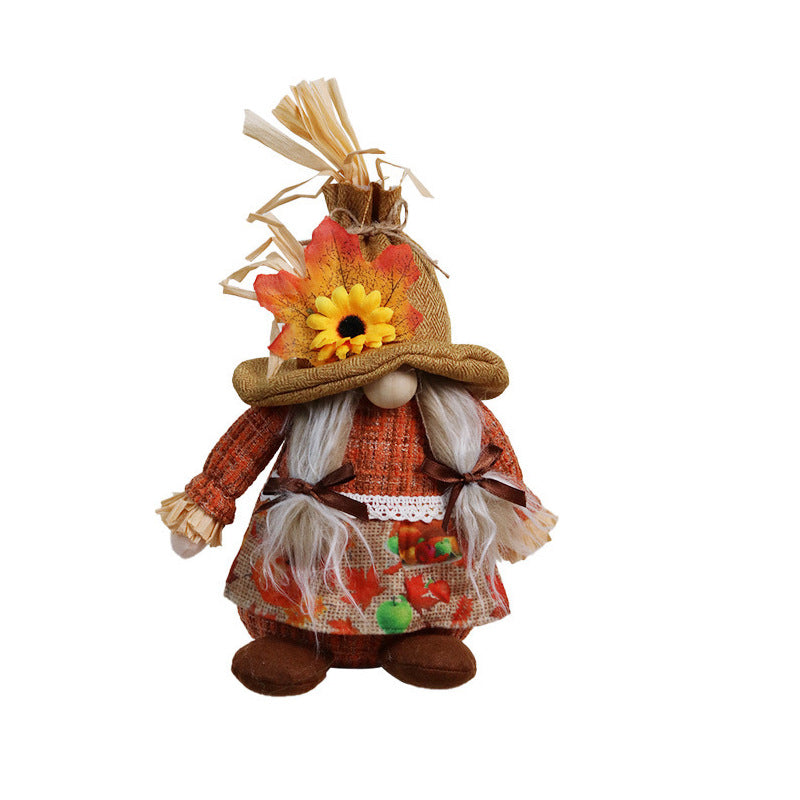 Fall Decorations Gnome Doll Ornaments Thanksgiving Home Decor Harvest Festival Decorations Sunflower Maple Dwarf Autumn Gifts