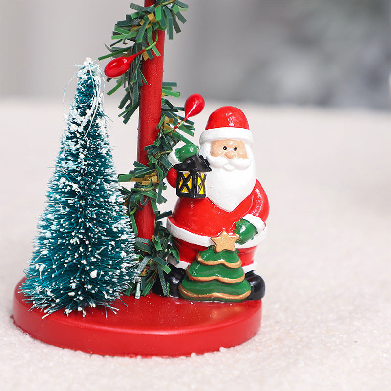 Christmas Tree Candle Holder Xmas Decorations Party Home Decor Desktop Ornaments Gift