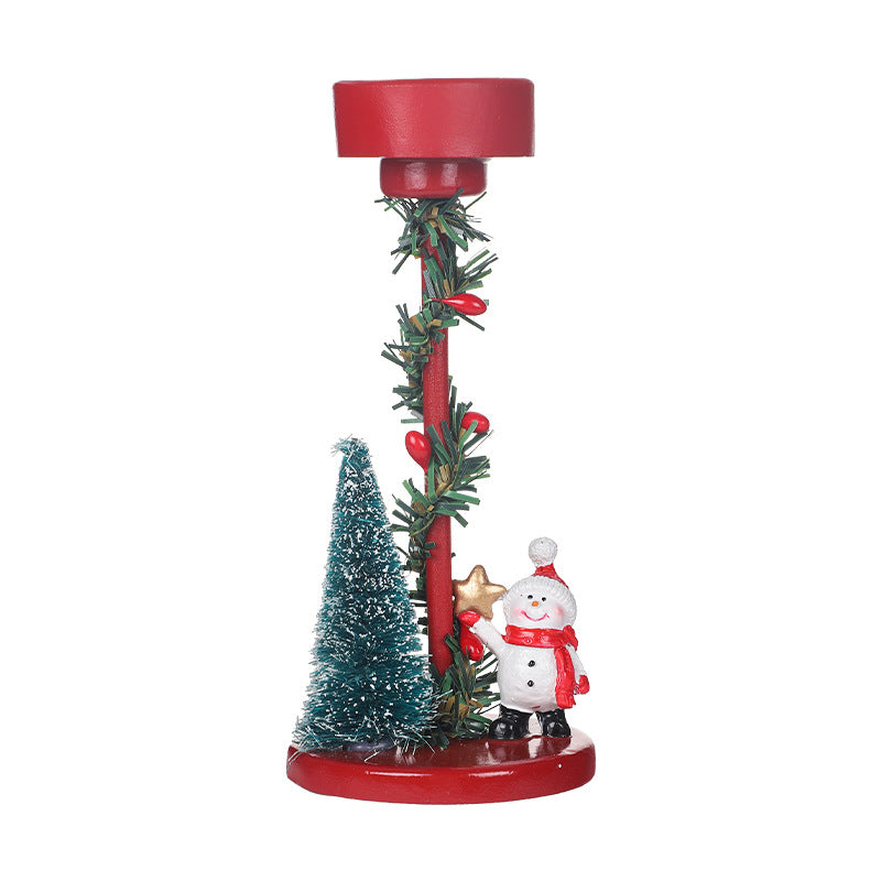 Christmas Tree Candle Holder Xmas Decorations Party Home Decor Desktop Ornaments Gift